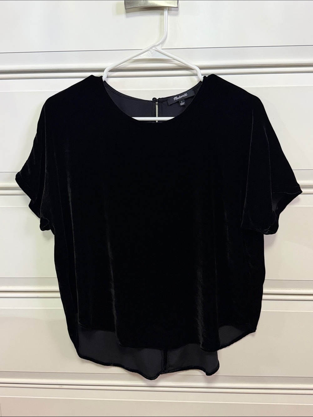 Madewell Black Velvet Short-Sleeve Tee